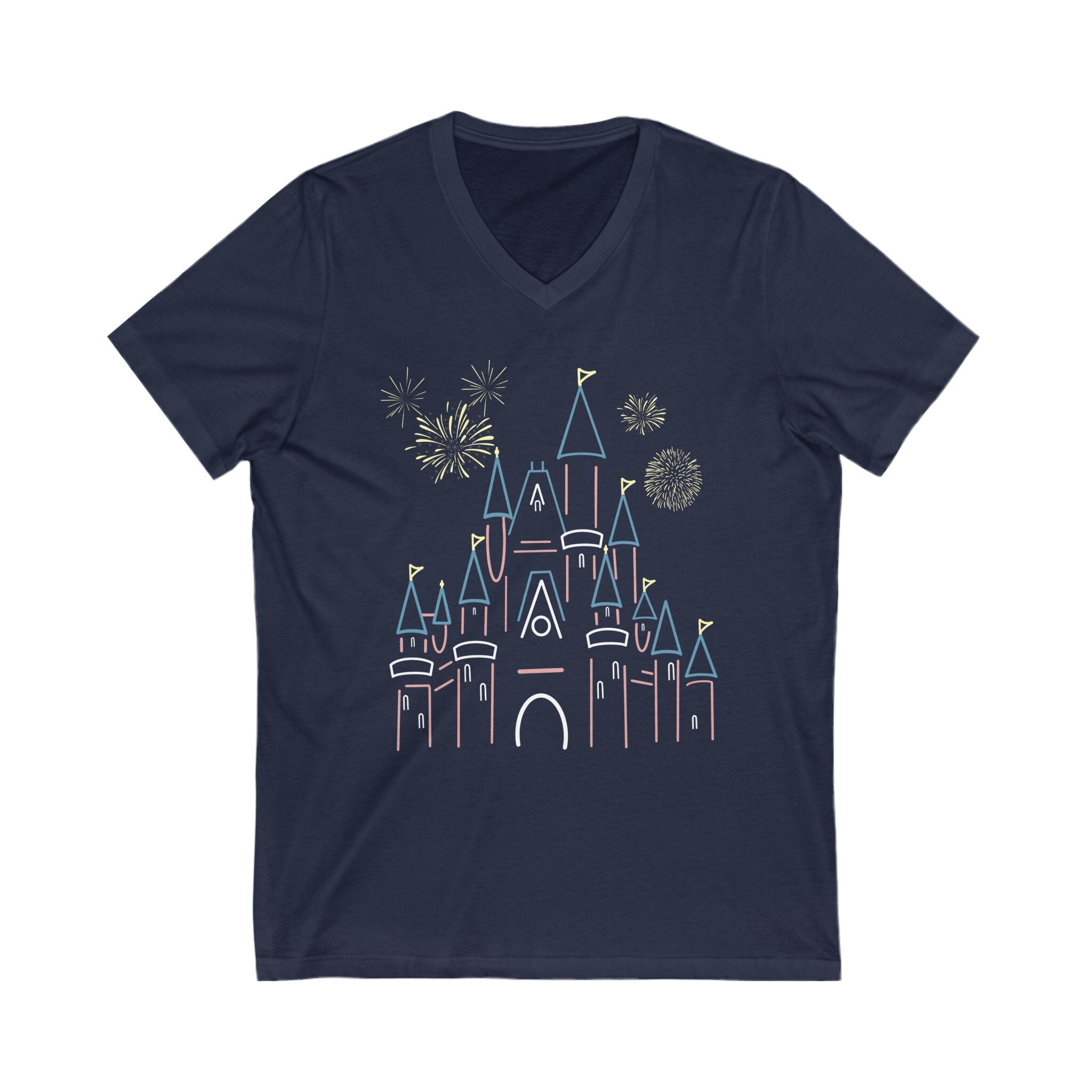 Magic Castle Shirt, Cinderella Castle Shirt, Princess Castle Tshirt Unisex V-neck