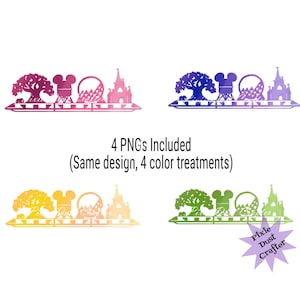 Florida Park Marcos Ombre Digital PNG Files (4 tratamentos de cores) - T-shirt Sublimation Design Clip Art