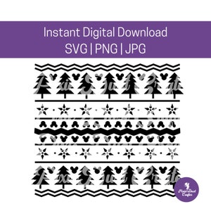 Mouse Christmas Sweater pattern, Ugly Christmas Sweater svg png jpg, Cricut, Silhouette, Sublimazione, Scivolo acquatico