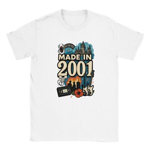 2001 Custom Year of Birth T-Shirt – Vintage Styles, Soft Feel