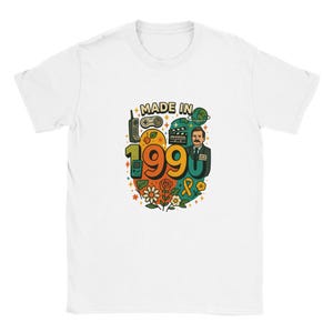 1990 Custom Year of Birth T-Shirt – Vintage Styles, Soft Feel