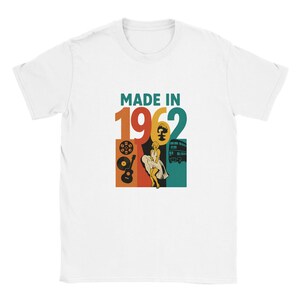 1962 Custom Year of Birth T-Shirt – Vintage Styles, Soft Feel