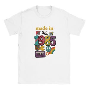 1985 Custom Year of Birth T-Shirt – Vintage Styles, Soft Feel