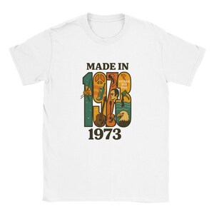1973 Custom Year of Birth T-Shirt – Vintage Styles, Soft Feel