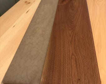 Handmade 23.5x10 Walnut & Epoxy Resin Charcuterie Board – Modern Serving Tray, Cheese Board, One-of-a-Kind Gift