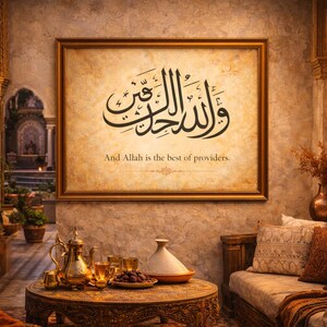 Islamic Wall Art Print | My Journey to My Deen Arabic Calligraphy Poster