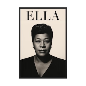 Ella Fitzgerald Portrait: First Lady des Jazz | Afroamerikanische Kunst | Schwarze Musikanten | Jazz-Sänger | Schwarze Geschichte | Musik-Raum-Dekor