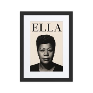 Ella Fitzgerald Portrait: First Lady des Jazz | Afroamerikanische Kunst | Schwarze Musikanten | Jazz-Sänger | Schwarze Geschichte | Musik-Raum-Dekor