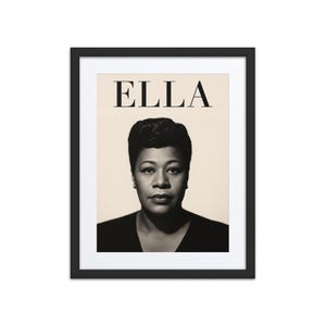 Ella Fitzgerald Portrait: First Lady des Jazz | Afroamerikanische Kunst | Schwarze Musikanten | Jazz-Sänger | Schwarze Geschichte | Musik-Raum-Dekor