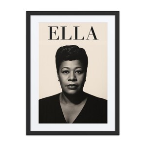 Ella Fitzgerald Portrait: First Lady des Jazz | Afroamerikanische Kunst | Schwarze Musikanten | Jazz-Sänger | Schwarze Geschichte | Musik-Raum-Dekor