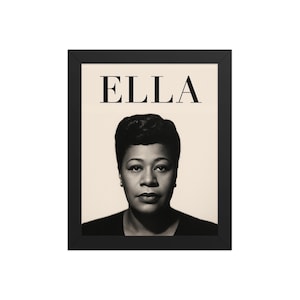 Ella Fitzgerald Portrait: First Lady des Jazz | Afroamerikanische Kunst | Schwarze Musikanten | Jazz-Sänger | Schwarze Geschichte | Musik-Raum-Dekor