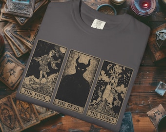 Subtle Anti Trump FDT Tarot Card T-Shirt, Unisex Comfort Colors Tee, The Fool, The Devil, The Tower, Protest Shirt, Political, Resistance