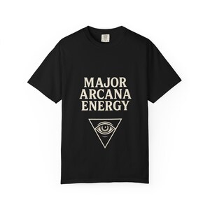 Major Arcana Energy Tarot Unisex T-shirt, Vintage Wash Tee, Mystical Graphic Shirt, Tarot Card Lover Gift, Boho Mystic Apparel