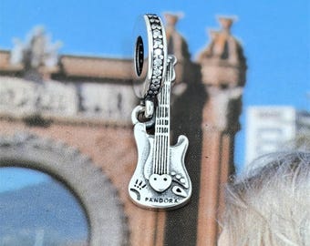 Pandora Electric Guitar Dangle Charm 925 Sterling Silver ALE