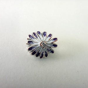 purple daisy pandora sterling silver charm
