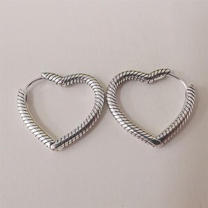 moments heart charm earrings s925 ale