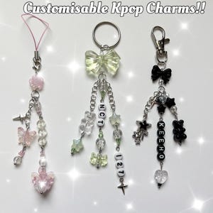 Custom Kpop Bias/Group Charm | Handmade Phone, Lightstick, Photocard Holder Accessory | Kpop Accessories