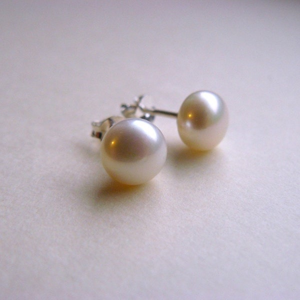 Pearl Earrings Stud - Pearl Earring Studs, Pearl Earrings, Pearl Earring, Pearl Stud, Pearl Studs, Stud Earrings.