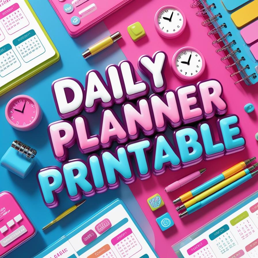 Daily Planner Printable | Time Blocking, Priorities & Goals | (A4 PDF ...