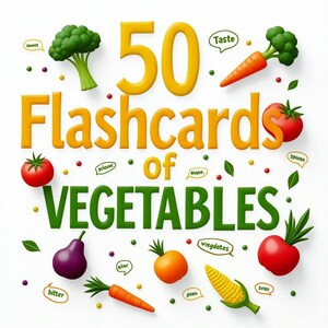 Cartes-éclair de légumes pour enfants – Cartes d'apprentissage éducatives, imprimables pour tout-petits et enfants d'âge préscolaire, ensemble de légumes inspirés de Montessori