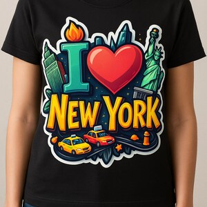 Ich liebe New York und Miami Aufkleber - Städtereise ästhetische Vinyl-Aufkleber, NYC & Miami Souvenir Sticker Pack