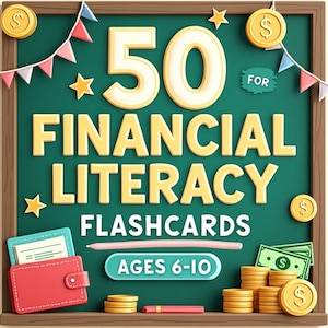 Niños y dinero: 50 divertidas tarjetas didácticas para enseñar conocimientos financieros en casa o en la escuela