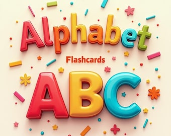 Printable Alphabet Flashcards Set: Early Learning ABCs