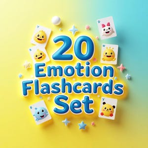 Printable Emotions Flashcards: Toddler & Preschool Learning (Printable PDF Download)