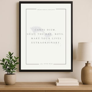 Dead Poets Society Movie Quote Poster Print | Digital Download | Printable Home Decor | Movie Wall Art | Instant Download | Gift Idea
