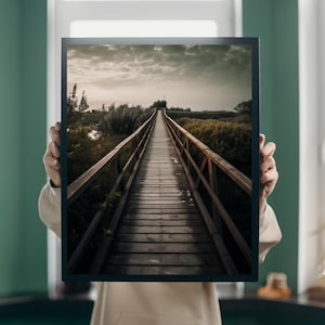 Wall Art Bridge, Wall Art Nature, Cottagecore Wall Art, Printable Wall Art, Digital Prints, Art Print, Digital Download, Wall Art