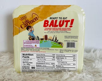 Balut de pato: Delicia filipina lista para comer (4 u 8 unidades)