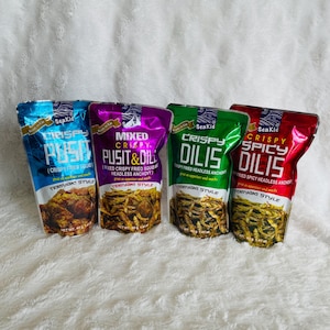Seakids Dried Squid or Anchovies Dilis Pusit x 4 Bags Choose from  options