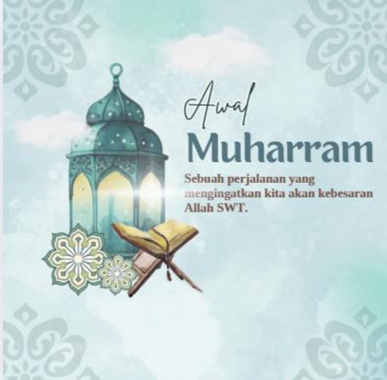 Awal Muharram Instagram Post Template | Islamic New Year Canva Template ...