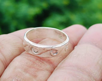Sterling Silver Wave Ring: Handmade Ocean Beach Jewelry