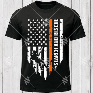 Search and Rescue Vector Design SVG | Thin Orange Line | SAR Team Design (Digital Download)