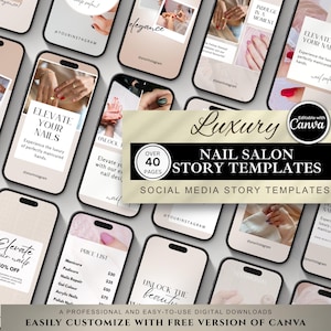 Nail Tech Instagram Templates | Nail Artist Instagram Post | Nail Technician Social Media Posts | Gel Nails Templates | Manicurist posts