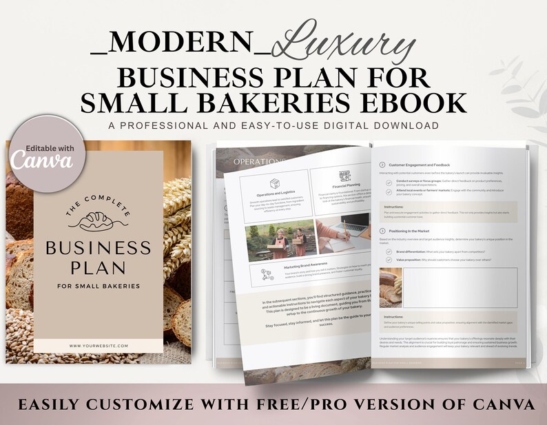 Small Bakery Business Plan, Bakery Startup Ebook, Business Guide for ...