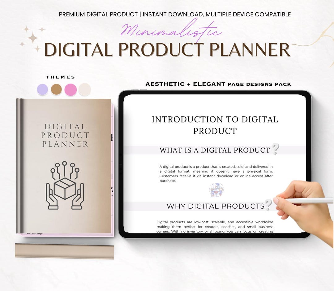 Digital Product Planner: Etsy Shop Organizer, Launch Tracker (printable ...