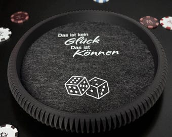 Würfelbrett DIY Würfeltablett Würfelunterlage Filz Würfelteller Geschenkidee für Spielfreunde