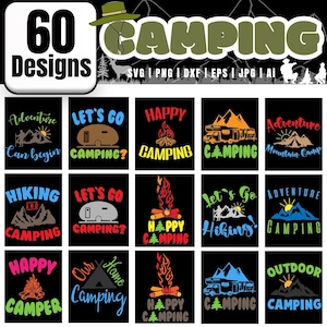 Camping SVG Bundle: Retro Campfire Designs for Cricut (Digital Download)