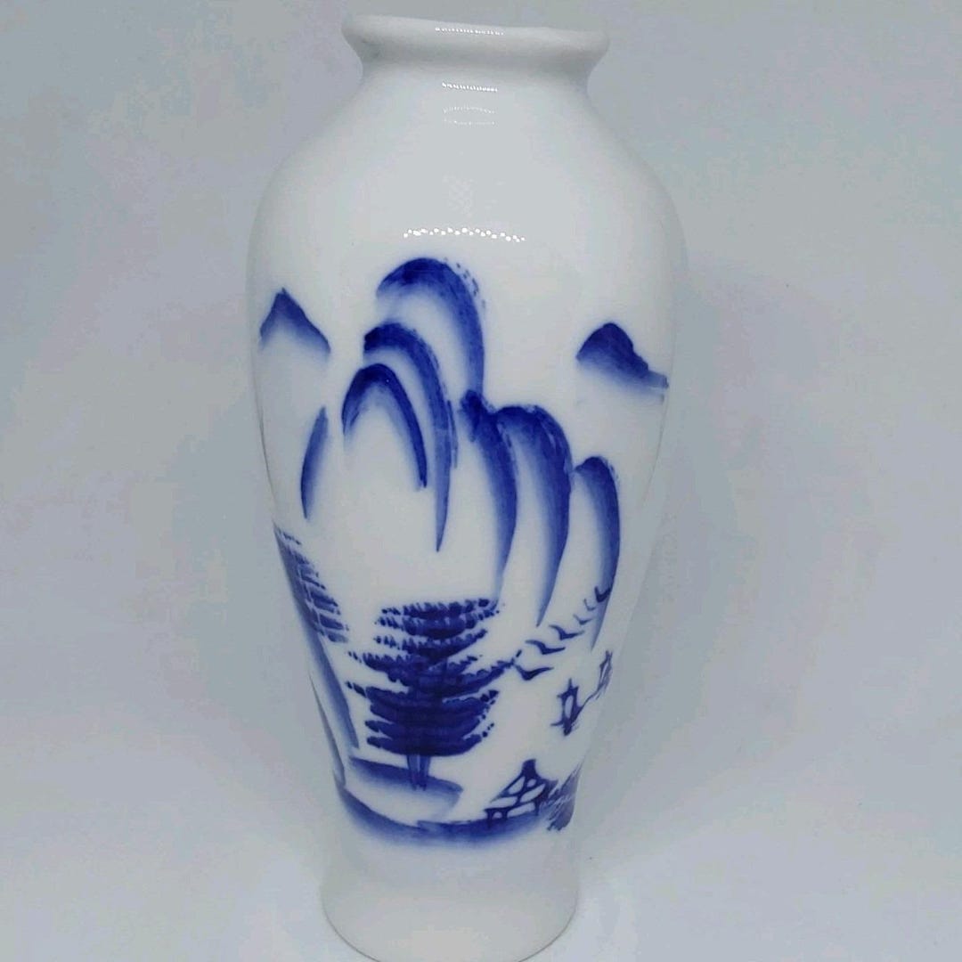 Vintage Delfts Blue & White Bud Vase Hand Painted 4" - Etsy