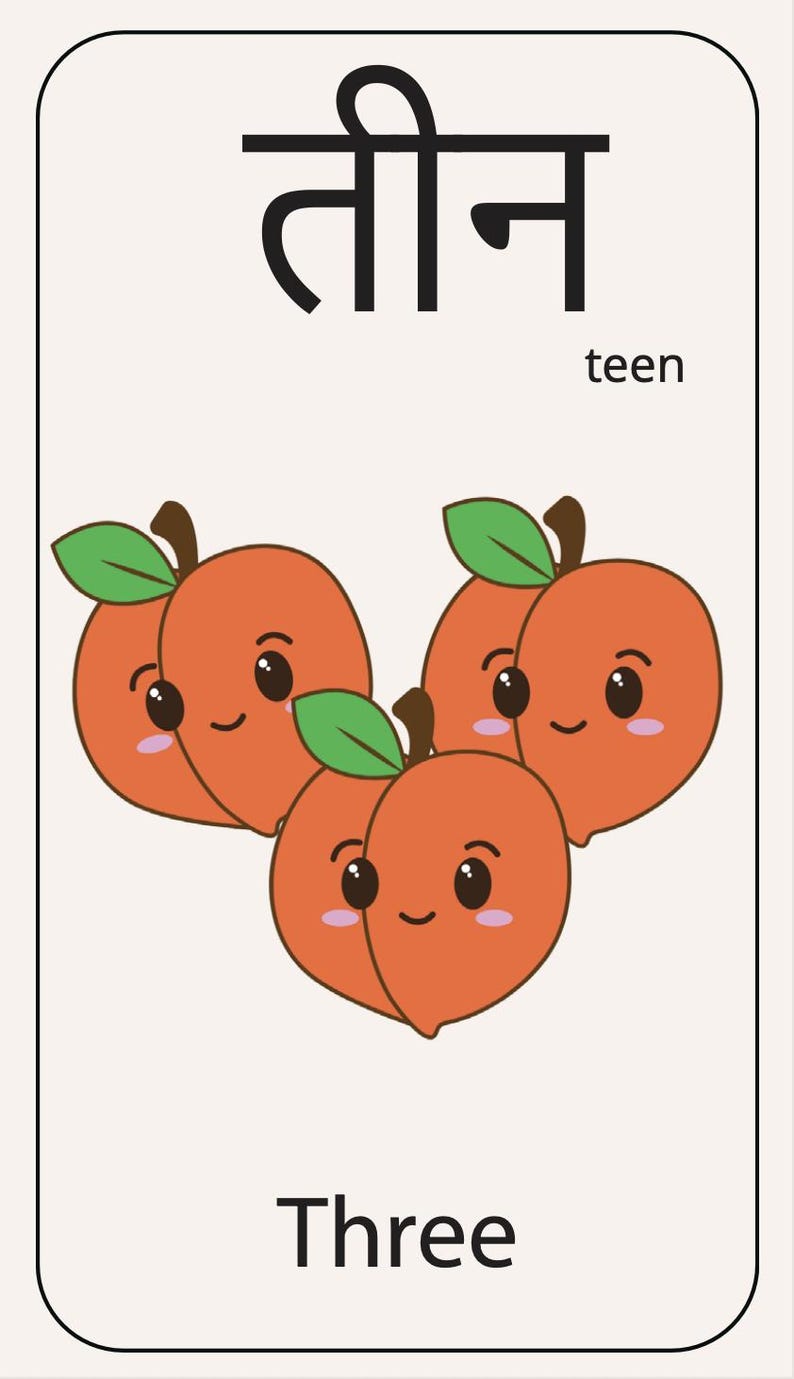 Nepali Numbers Flashcards: Devanagari Script, Pronunciation Guide ...