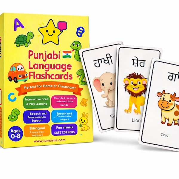 Tarjetas de vocabulario de punjabi para principiantes: aprende punjabi fácilmente