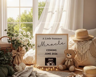 Summer Pregnancy Announcement, June Baby Reveal, Social Media (Digital)