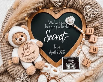 April May Due Date Pregnancy Announcement Template, Personalized Digital Reveal (JPG/PNG)