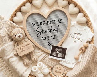 Shocked Baby Announcement: Gender Neutral, Editable Template (Digital Download)