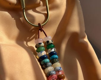 Rainbow Pop Bead Bag Charm