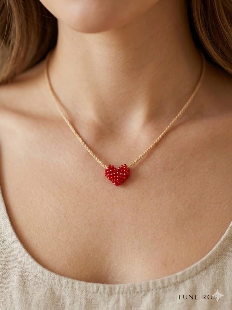 Miyuki Heart Necklace - Etsy