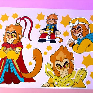Lego monkie kid wukong and macaque prints