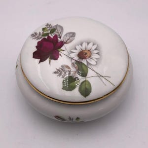 Bonbonnière porcelaine Pillivuyt, boîte à bijoux, vintage, made in France